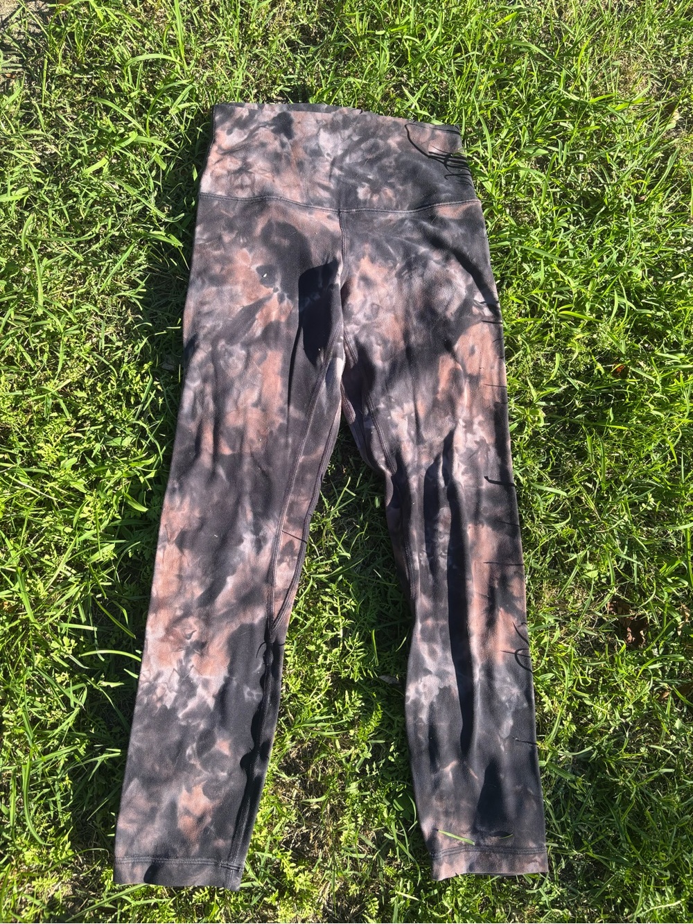 lululemon athletica Tie-Dye High-Rise Leggings - Black & Brown